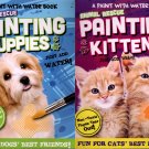 A Paint with Water - Animal Rescue Painting Kittens and Painting Puppies - Set of 2 Coloring Book