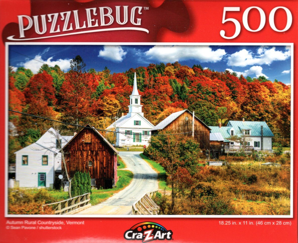 Autumn Rural Countryside, Vermont 500 Pieces Jigsaw Puzzle