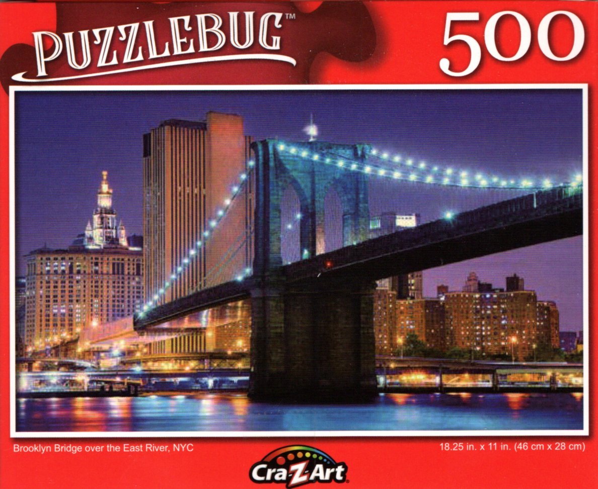 Brooklyn Bridge Over The East River, NYC - 500 Pieces Jigsaw Puzzle
