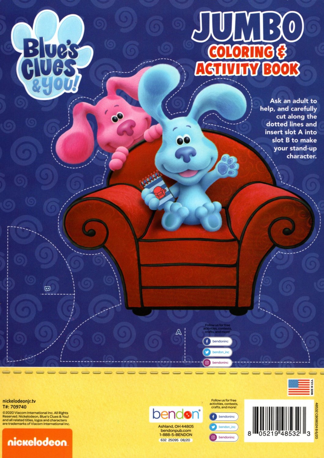 Nickelodeon Blues Clues And You Jumbo Coloring And Activity Book Lets Play Blues Clues