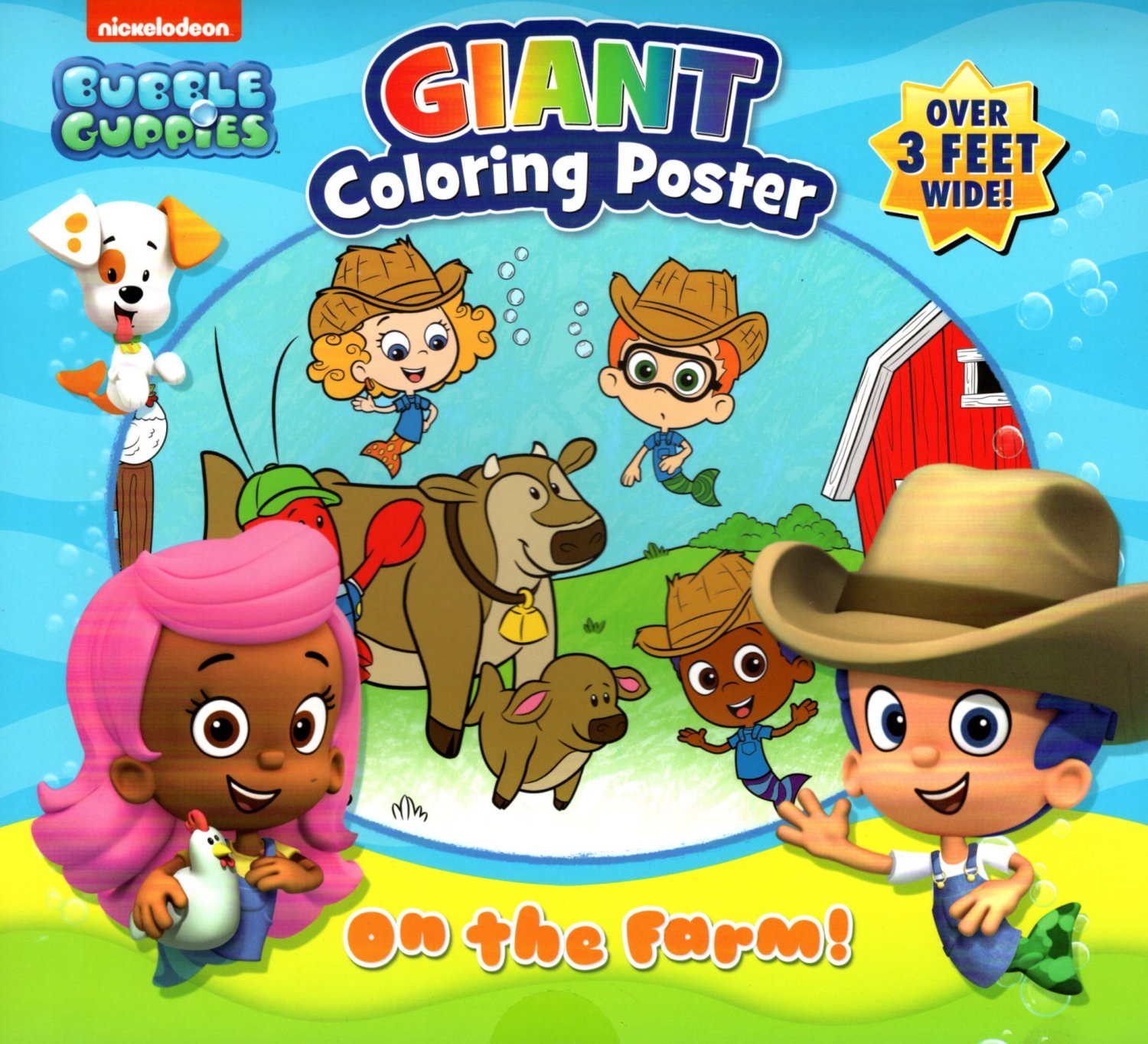 Nickelodeon Bubble Guppies - Giant Coloring Poster - On the Farm! - over 3 Feet Wide