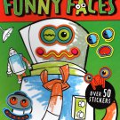 Funny Faces - Coloring Book - Over 50 Stickers - Robots