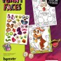 Funny Faces - Coloring Book - Over 50 Stickers - Pets