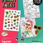 Funny Faces - Coloring Book - Over 50 Stickers - Mermaids