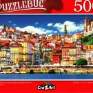 Portugal Old Town Overlooking The Douro River - 500 Pieces Jigsaw Puzzle