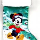 Disney Mickie Mouse - 18" Full Printed Satin Christmas Stocking with Plush Cuff