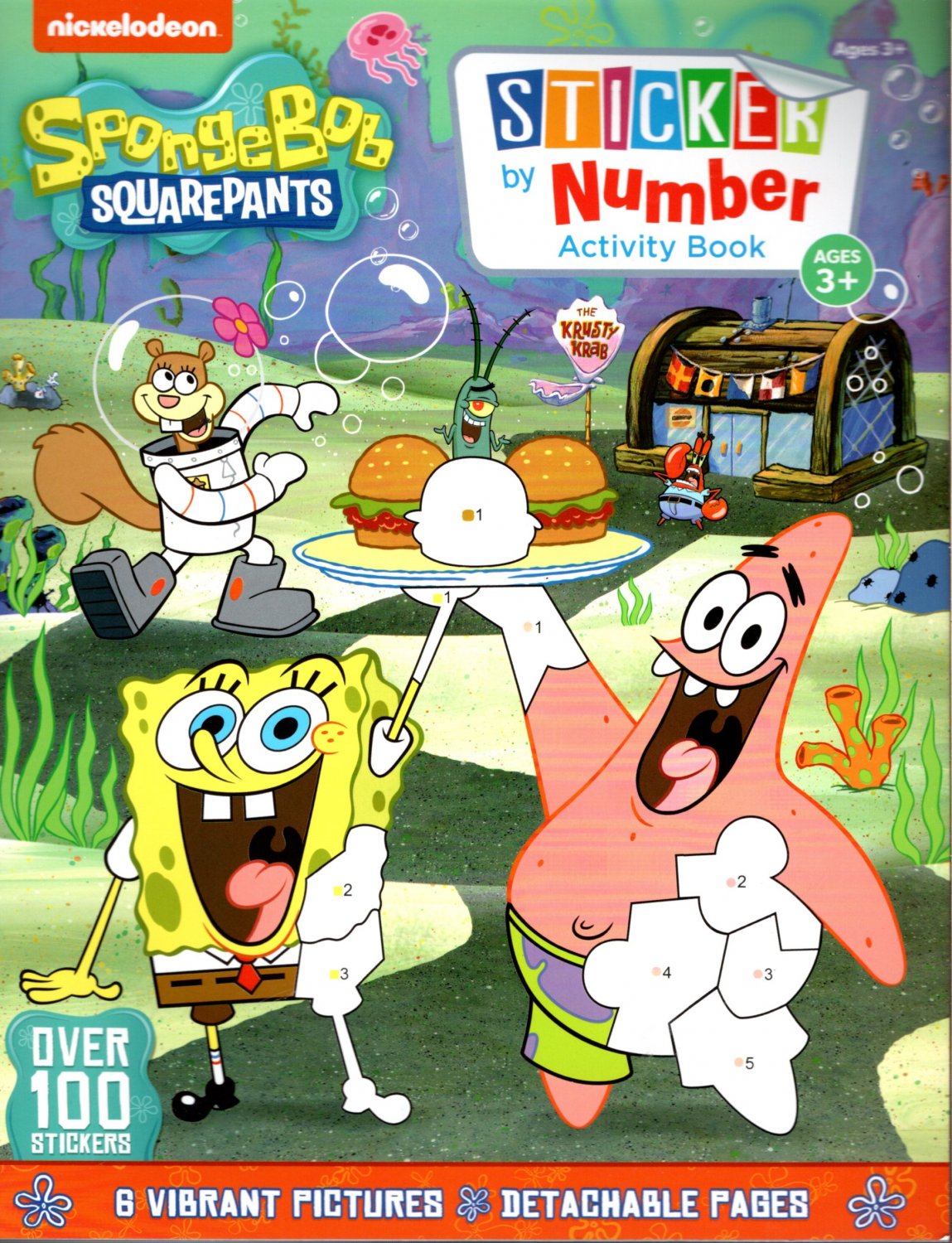 SpongeBob Squarepants - Sticker by Number Activity Book Over 100 Stickers