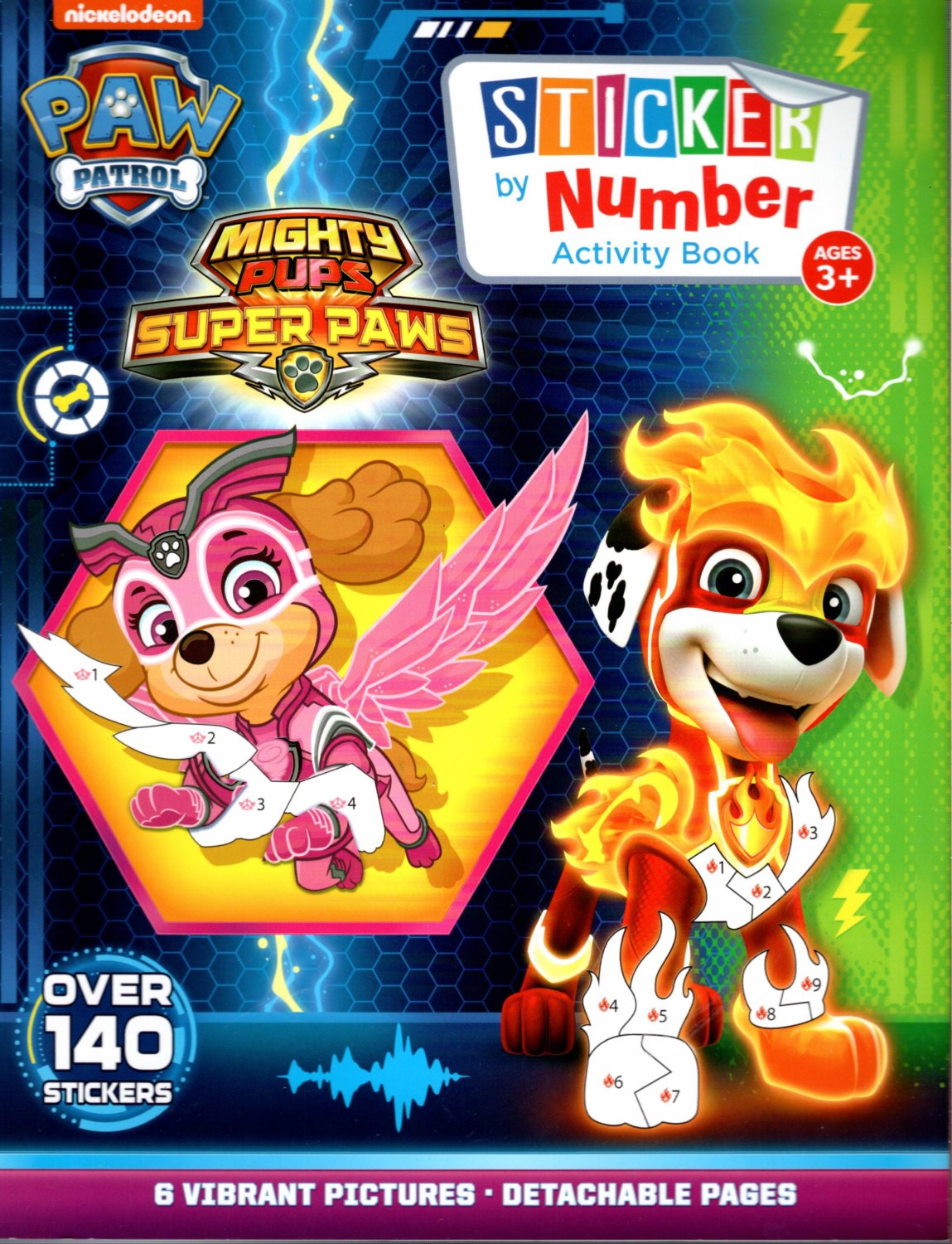 Nickelodeon Paw Patrol Sticker by Number Activity Book Over 140 Stickers