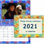 2021 Photo Frame Wall Spiral-Bound Calendar (Geometrics Edition #022)