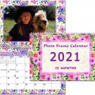 2021 Photo Frame Wall Spiral-Bound Calendar (Geometrics Edition #024)