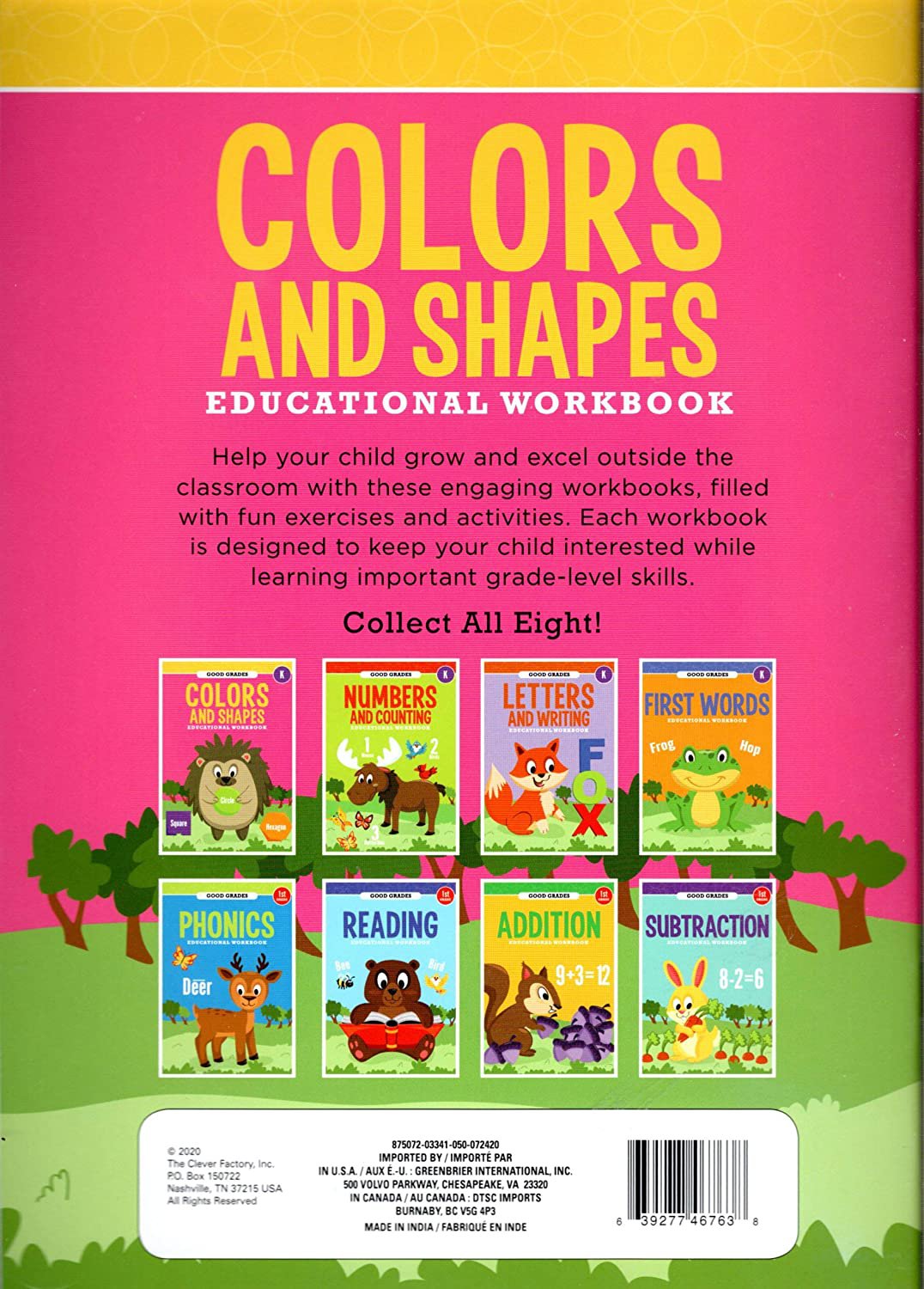 Good Grades Kindergarten Educational Workbooks Colors & Shapes - V4