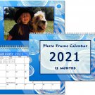 2021 Photo Frame Wall Spiral-bound Calendar - (Geometrics Edition #002)