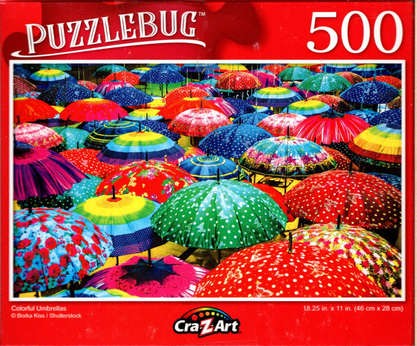 Colorful Umbrellas 500 Pieces Jigsaw Puzzle