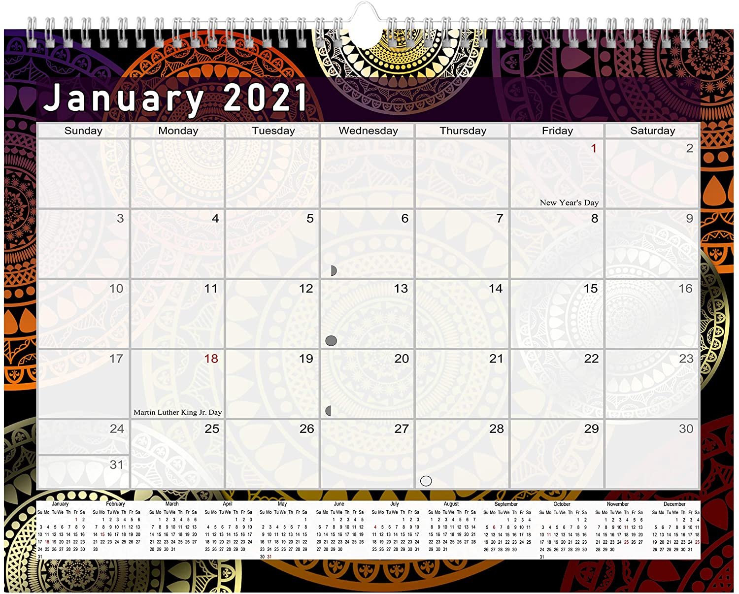 2021 Monthly Spiral-Bound Calendar - Edition #012