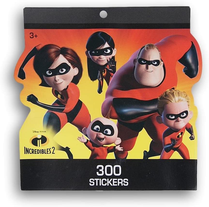 The Incredibles 2 Sticker Pad - 300 Stickers (8x8 Inches)