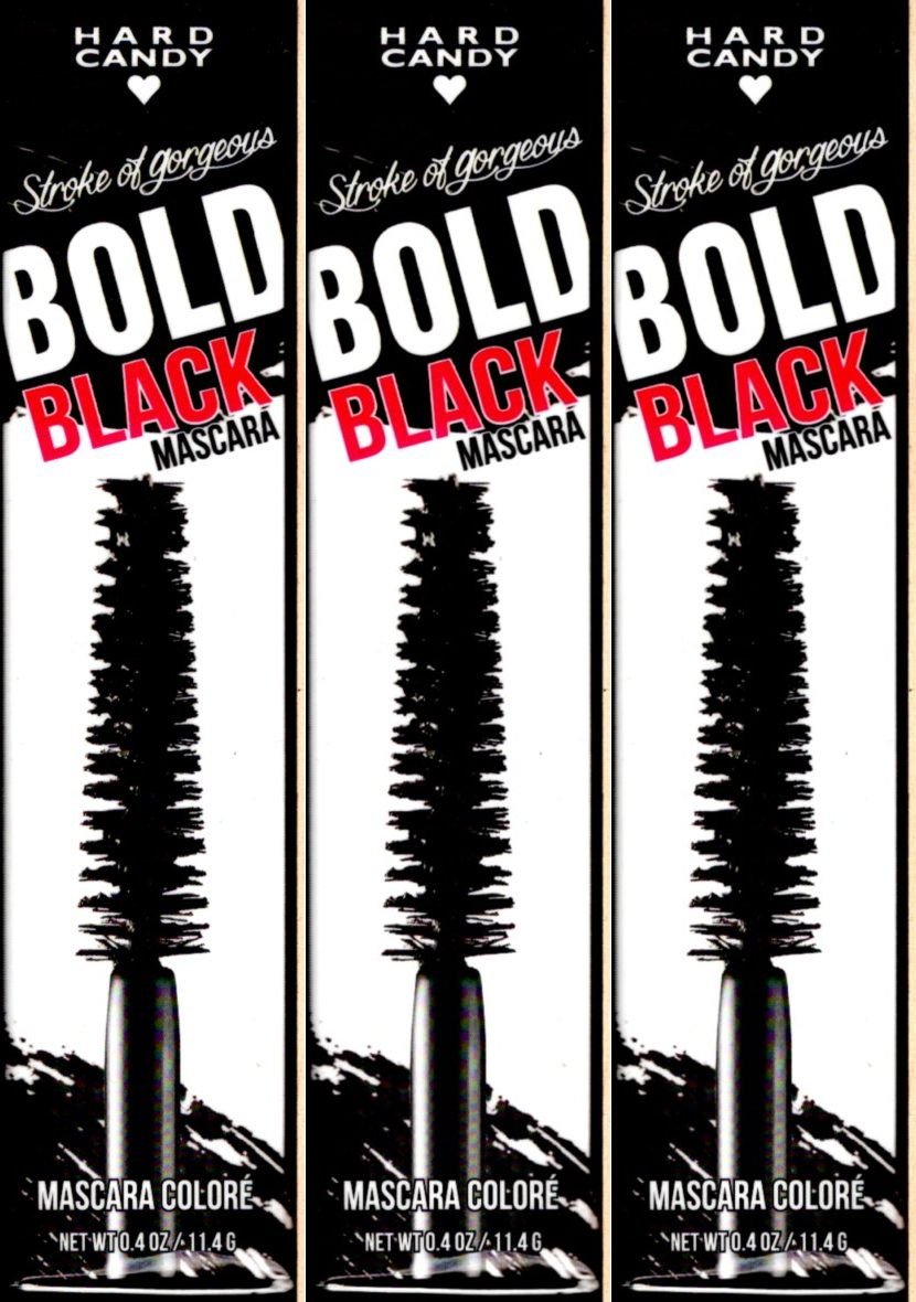 Hard Candy Bold Black Colored Mascara, 1347 Jet Black (Set of 3)