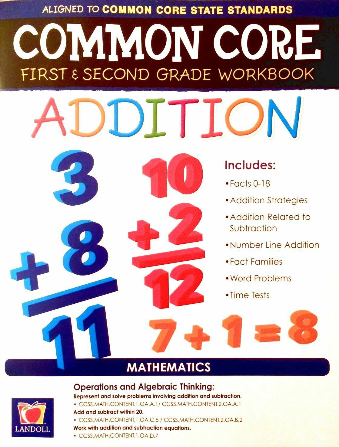 Common Core Addition First and Second Grade Workbook
