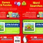 School Zone - Word Searches and Games & Puzzles - Children Book (Set of 2 Books)