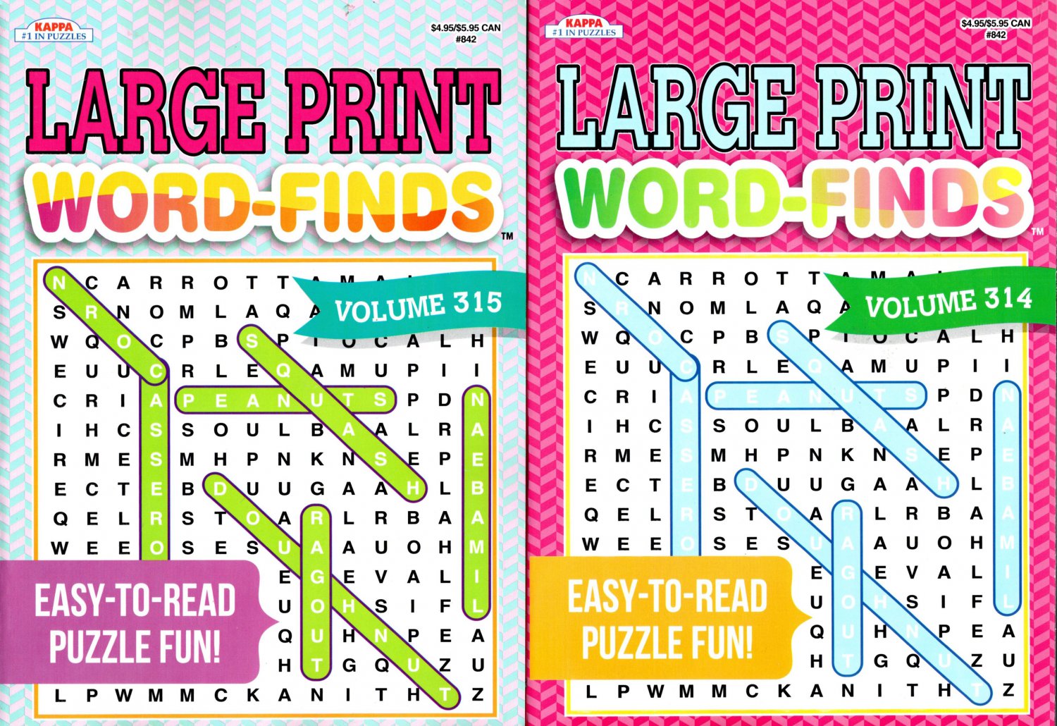 Large Print WordFinds Easy to Read Puzzle Fun Vol.314315 (Set
