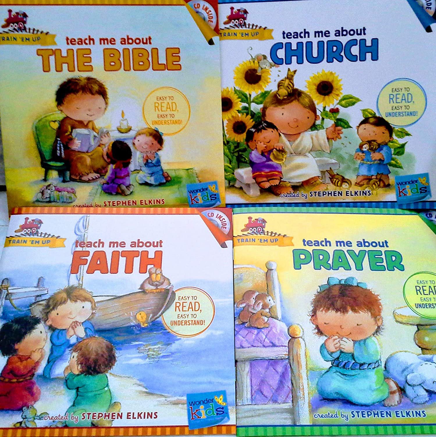 Wonder Kids Train Em Up: Prayer Book & CD Sing-Along, Set of 4
