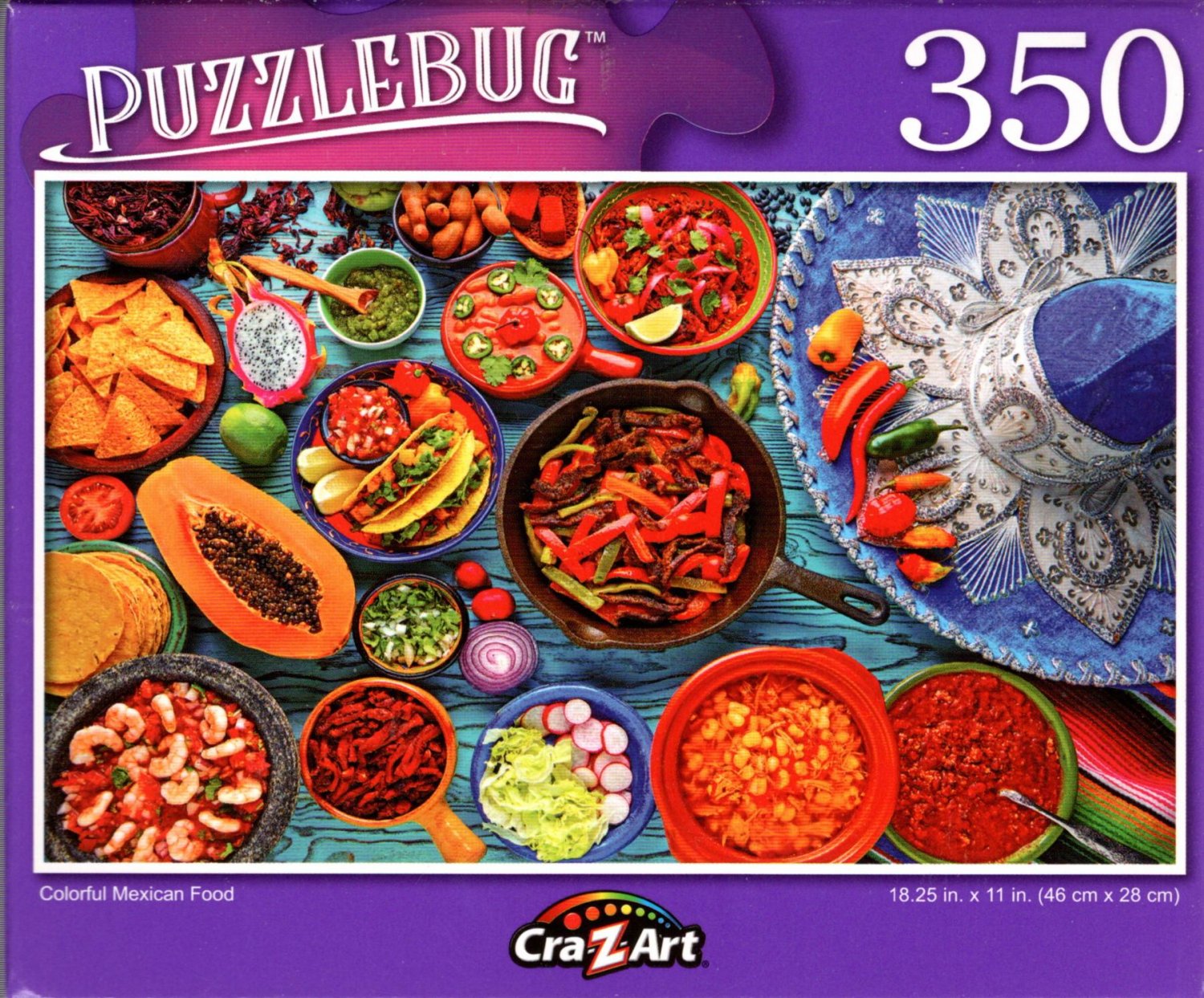 Colorful Mexican Food 350 Pieces Jigsaw Puzzle
