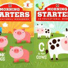 PRE-K & Kindergarten - Morning Starters Educational Workbooks - Set of 2 Books - v10