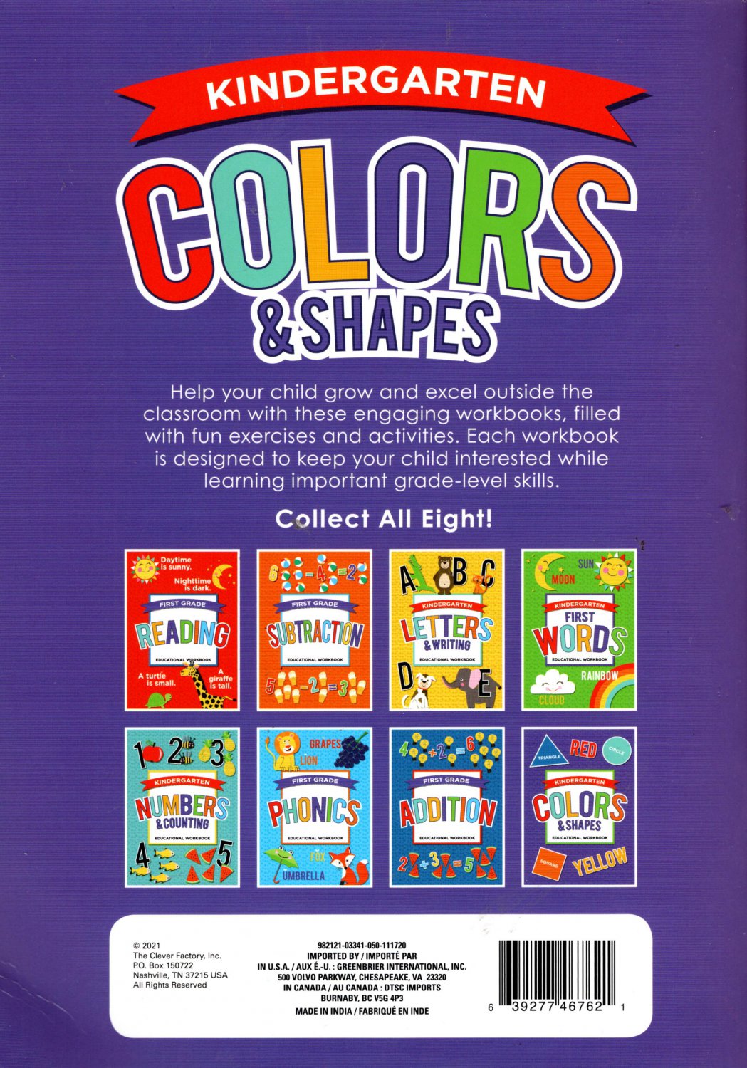 Good Grades Kindergarten Educational Workbooks Colors & Shapes - v5