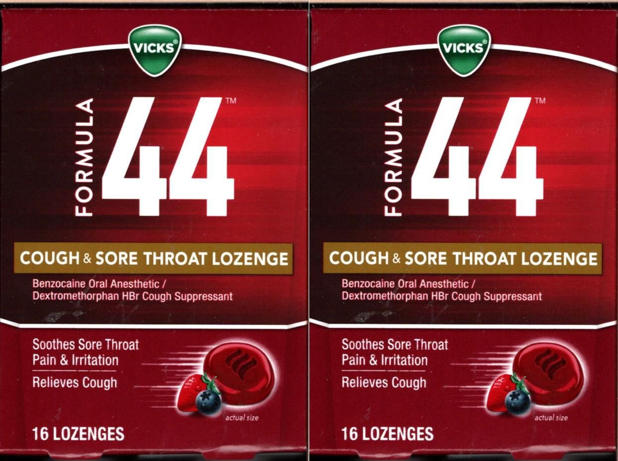 Vicks Formula 44 Cough & Sore Throat Lozenge (Set of 2 Pack)