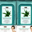 Botanical s Collection Aloe Vera Extract Makeup Cleansing Wipes 60 serviettes (Set of 2)