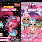 Trolls and LoL Surprise - Over 150 Stickers 4 Sheet Sticker Book (Set of 2)