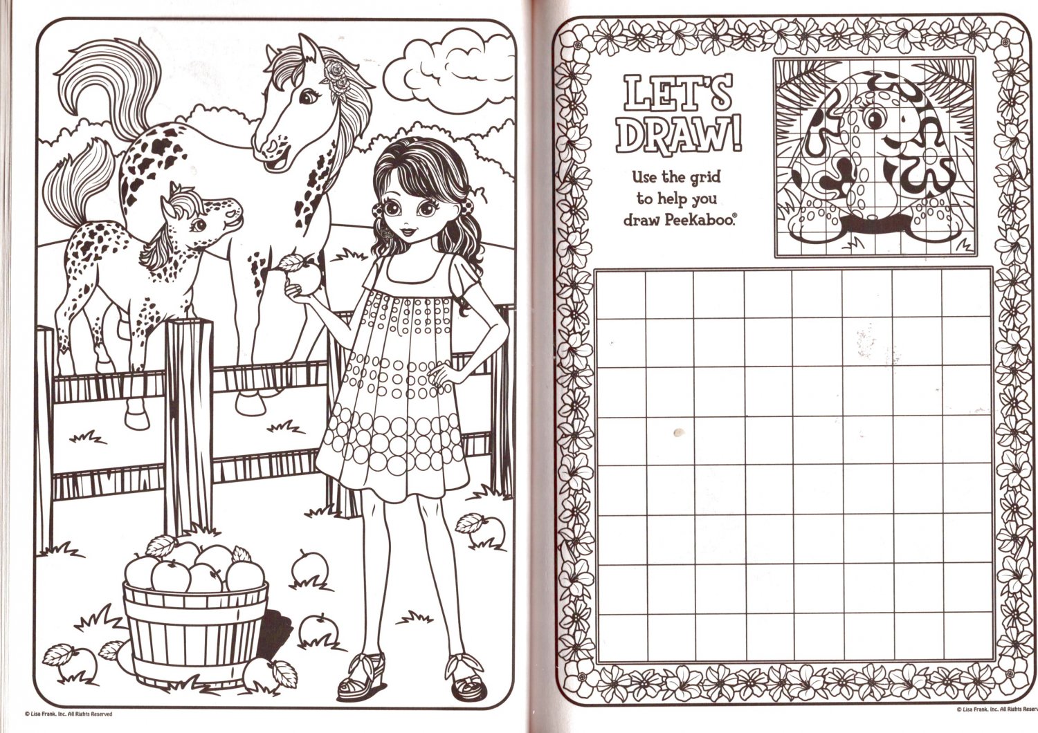 Lisa Frank Jumbo Coloring & Activity Books Over 125 Stickers!