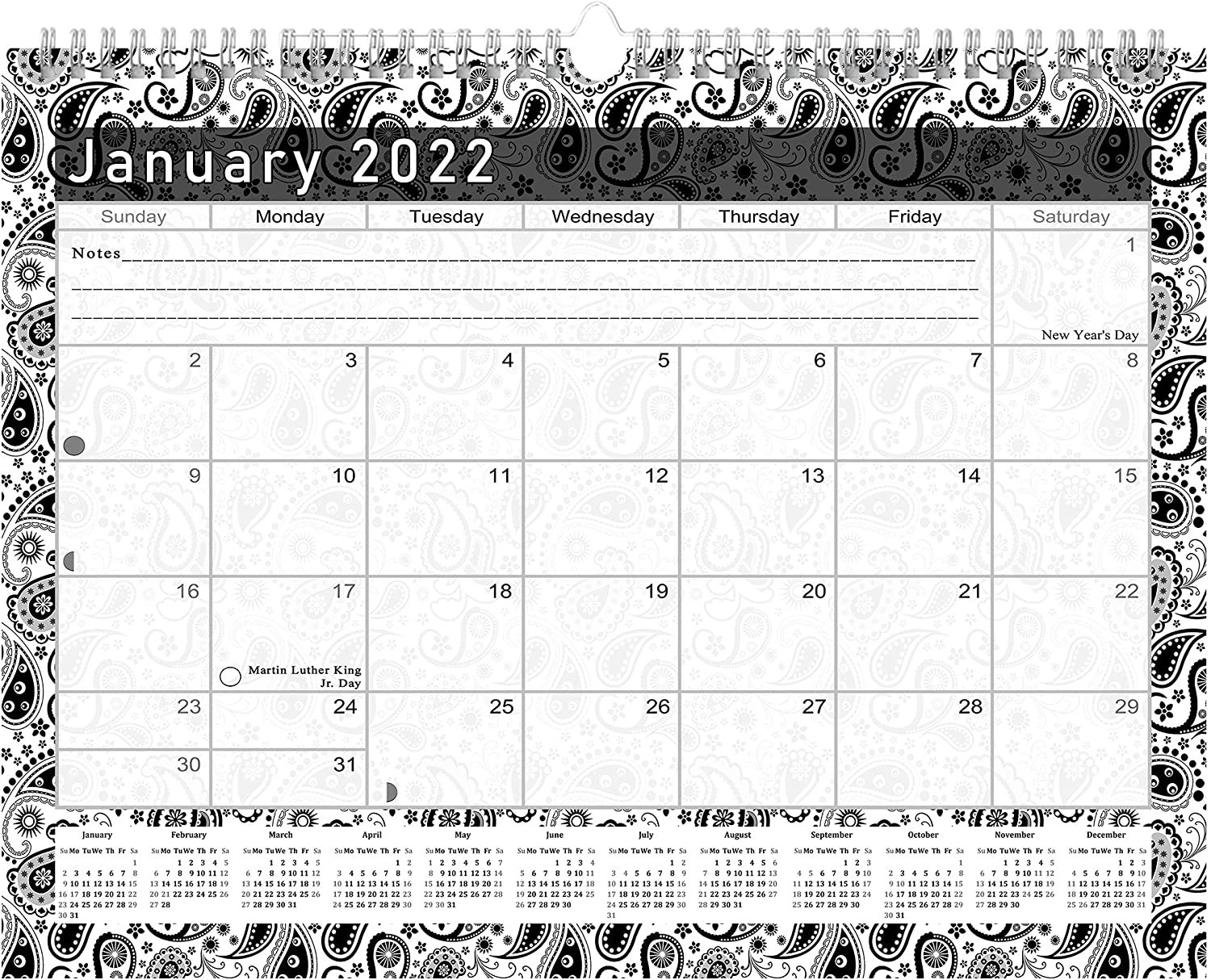 2021 - 2022 Monthly Spiral-Bound Wall / Desk Calendar - 16 Months (Edition #011)