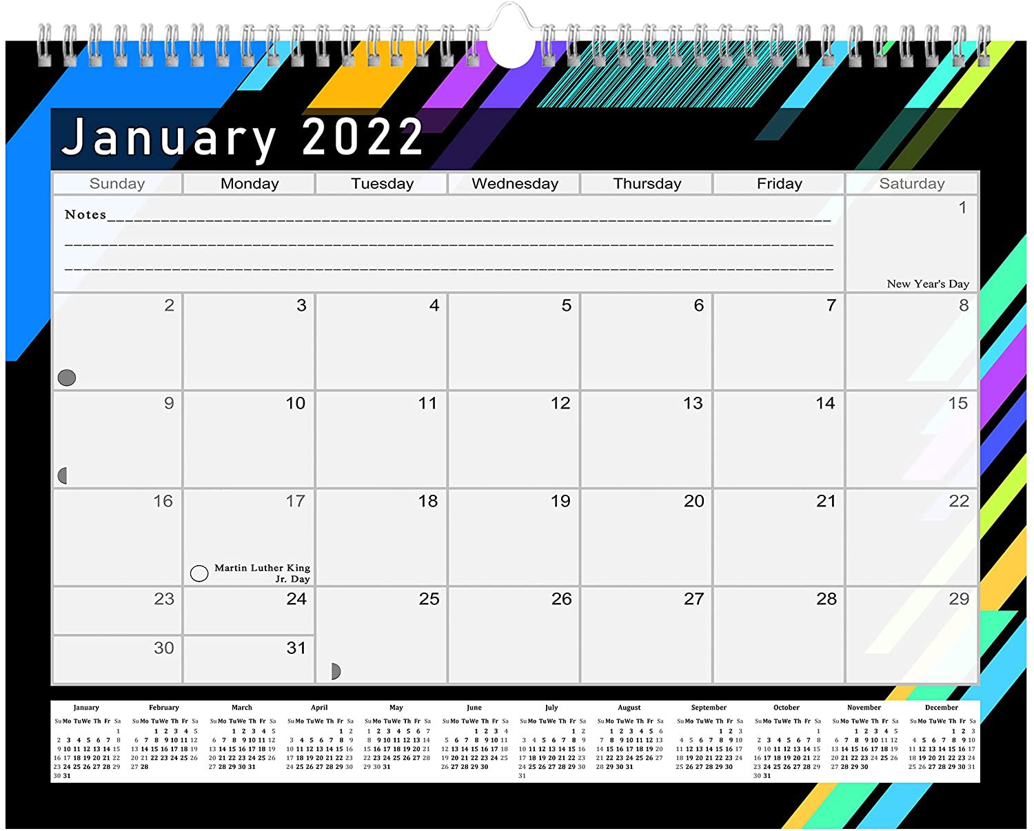 2021 - 2022 Monthly Spiral-Bound Wall / Desk Calendar - 16 Months (Edition #013)