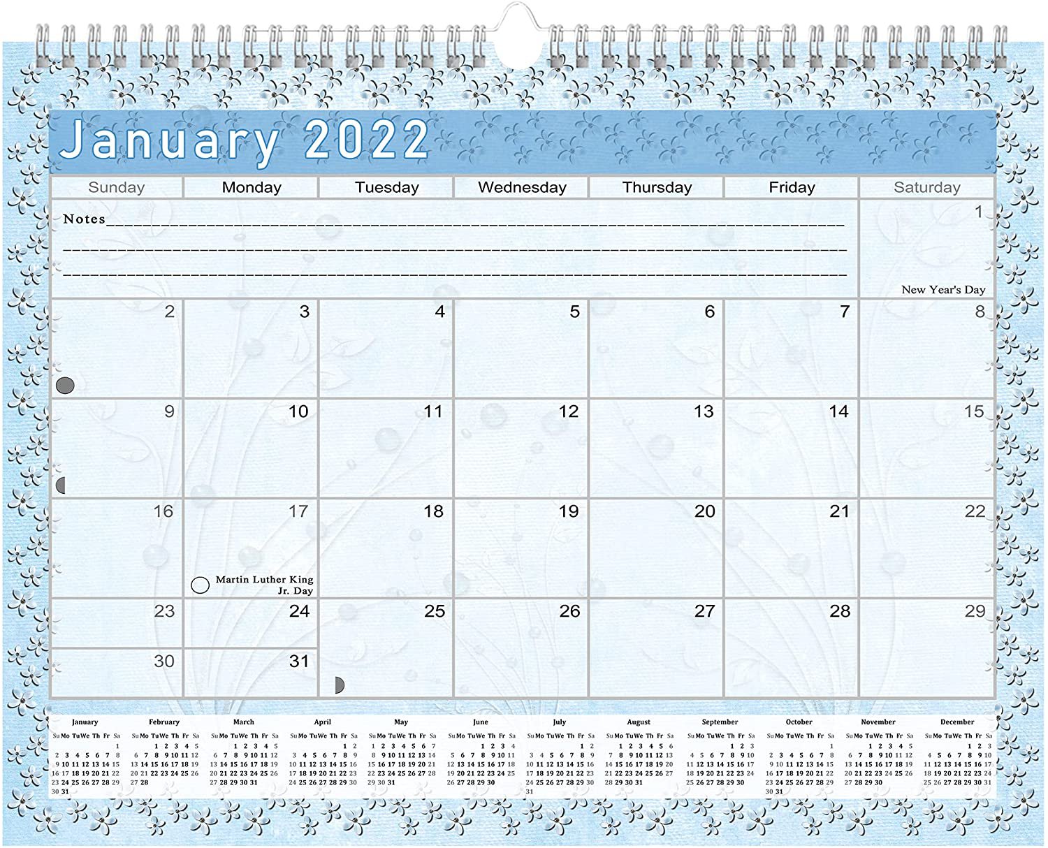 2021 - 2022 Monthly Spiral-Bound Wall / Desk Calendar - 16 Months (Edition #018)