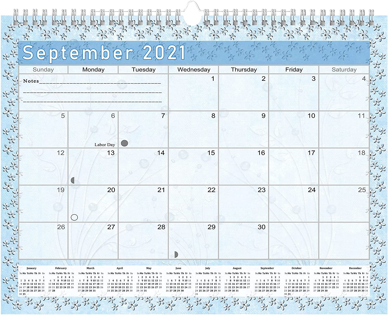 2021 2022 Monthly SpiralBound Wall / Desk Calendar 16 Months