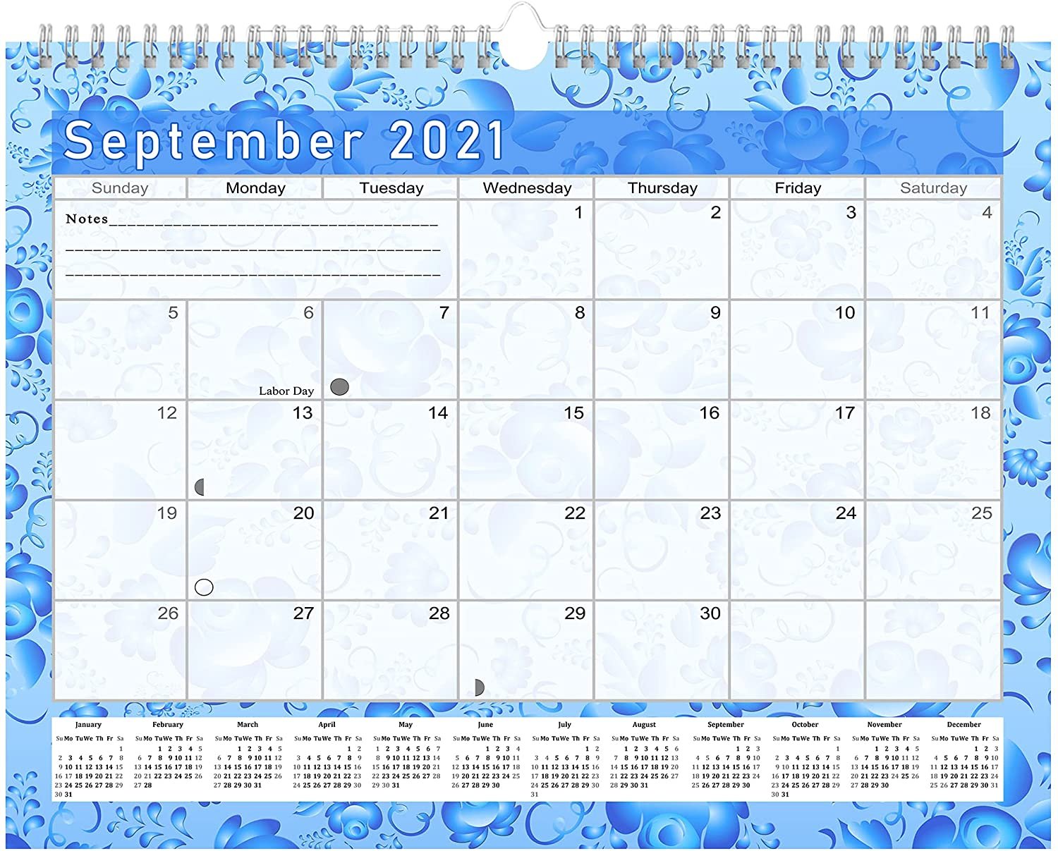 2021 - 2022 Monthly Spiral-Bound Wall / Desk Calendar - 16 Months (Edition #019)
