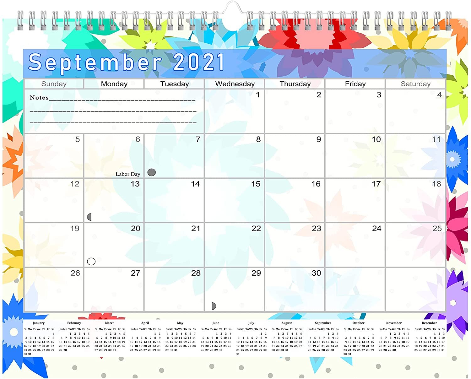 2021 - 2022 Monthly Spiral-Bound Wall / Desk Calendar - 16 Months (Edition #001)