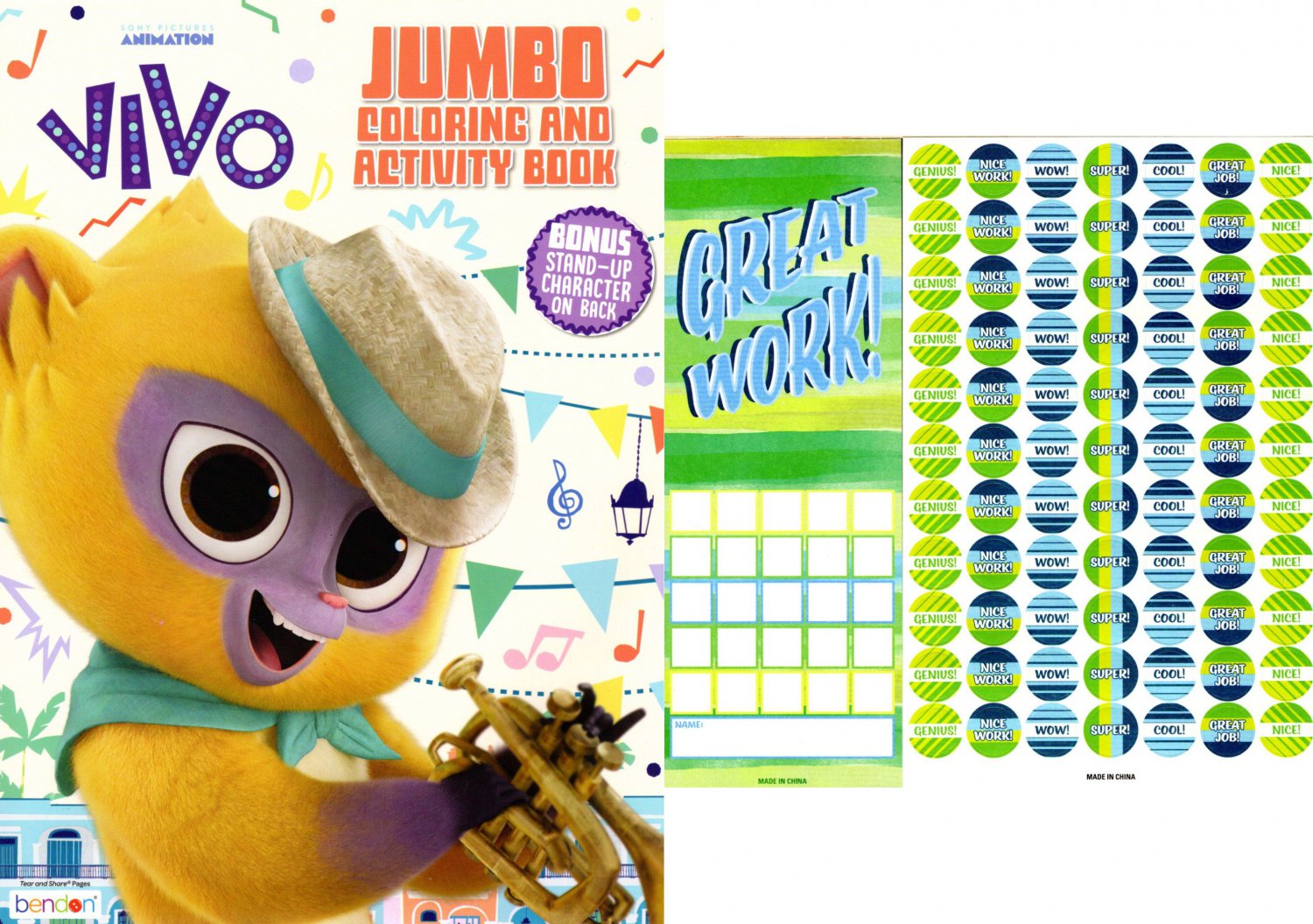 Vivo - Jumbo Coloring & Activity Books + Award Stickers and Charts