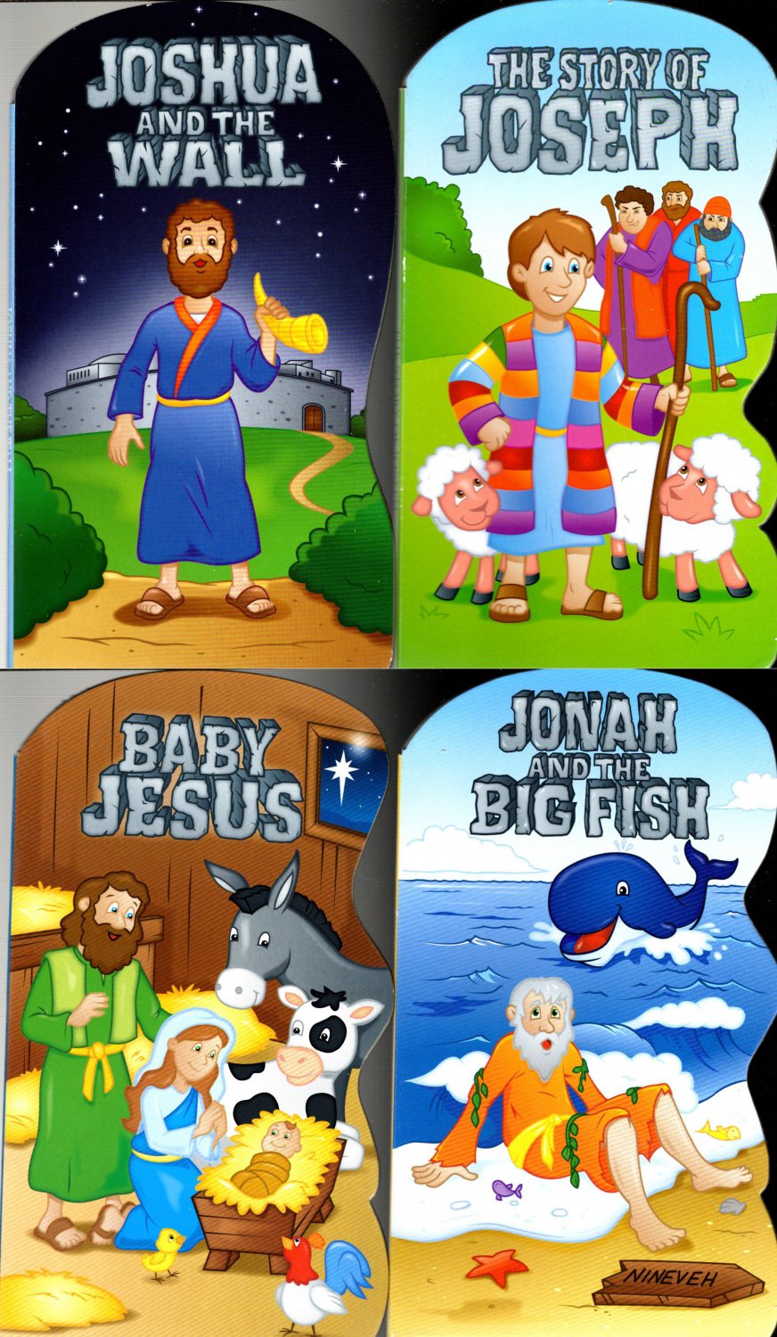 Baby Jesus, Joshua and the Wall, The Story of Joseph, Jonah and the Big Fish - Children's Board Book