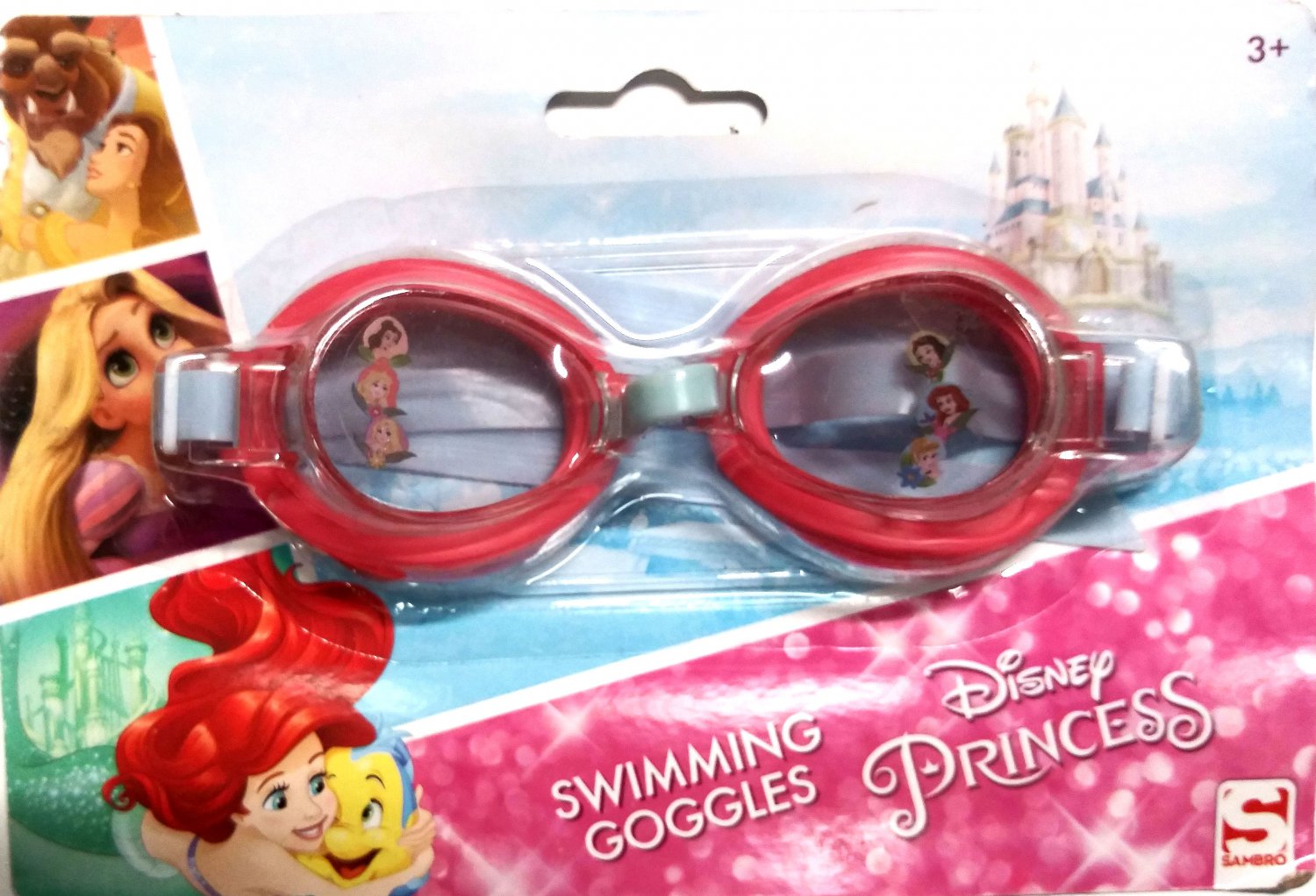 Disney Princess Swim Goggles + Swim Arm Floats + Beach Ball (Set of 3)