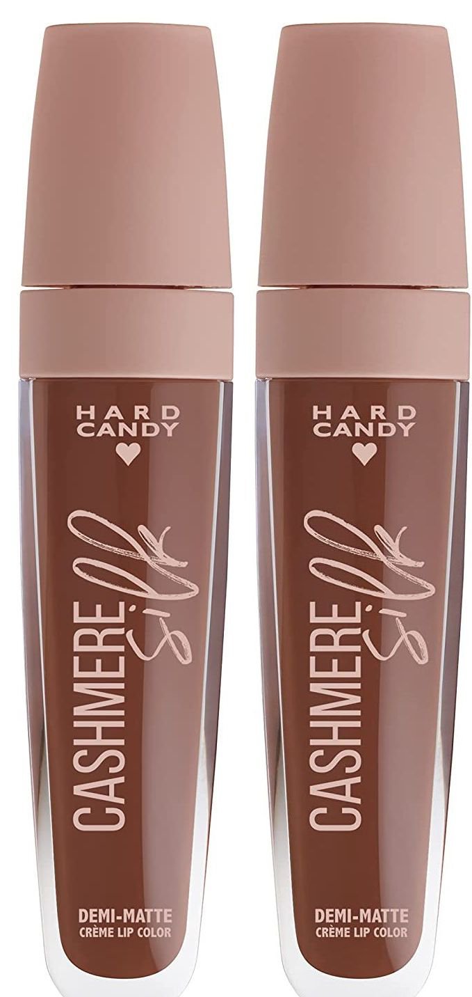 Hard Candy Cashmere Silk Demi-Matte Lip, 1320 Biscotti (Light Brown) (Set of 2)