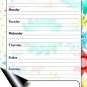 Magnetic Dry Erase Calendar - White Board Planner for Refrigerator / School Lockers - Flowers 3/01