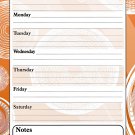 Magnetic Dry Erase Calendar - White Board Planner for Refrigerator / School Lockers - Fractal 3/04