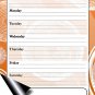 Magnetic Dry Erase Calendar - White Board Planner for Refrigerator / School Lockers - Fractal 3/04
