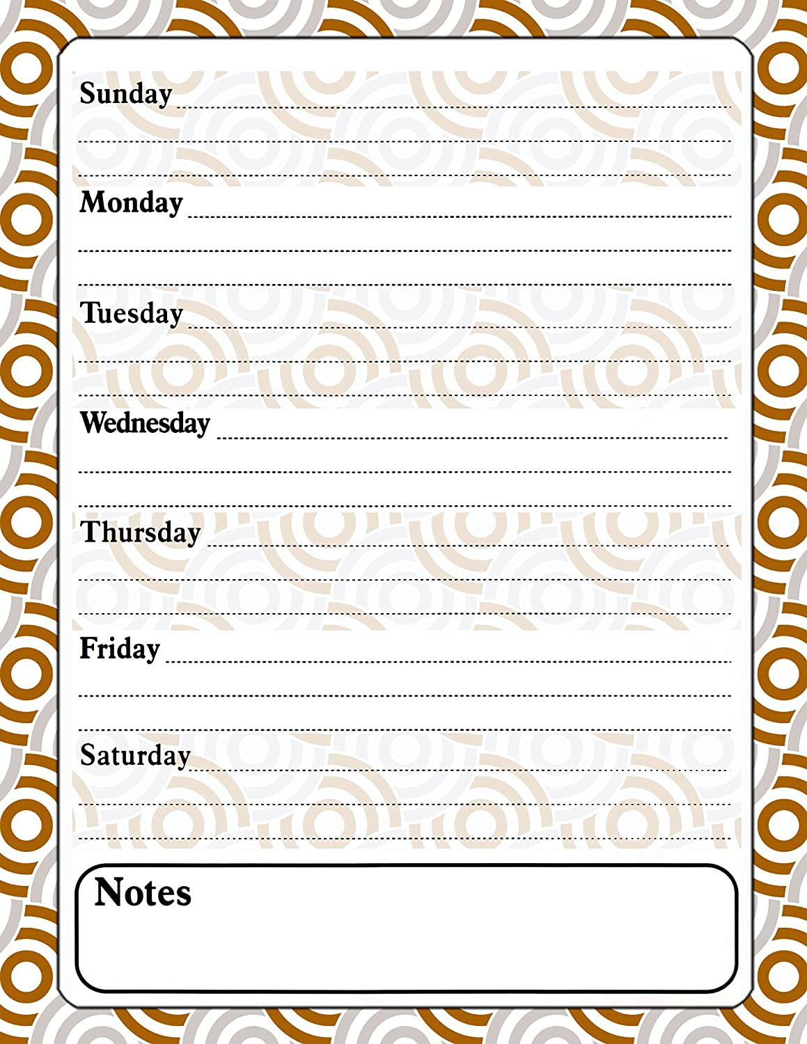 Magnetic Dry Erase Calendar - White Board Planner for Refrigerator / School Lockers - 3/07