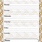 Magnetic Dry Erase Calendar - White Board Planner for Refrigerator / School Lockers - 3/07