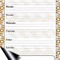 Magnetic Dry Erase Calendar - White Board Planner for Refrigerator / School Lockers - 3/07