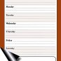 Magnetic Dry Erase Calendar - White Board Planner for Refrigerator / School Lockers - Brown 3/012