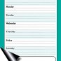 Magnetic Dry Erase Calendar - White Board Planner for Refrigerator - Aquamarine 3/014