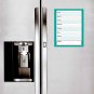 Magnetic Dry Erase Calendar - White Board Planner for Refrigerator - Aquamarine 3/014
